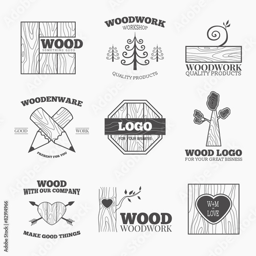 Wood products logo vector