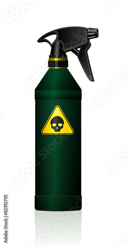 Spray Bottle Poison Toxic Skull