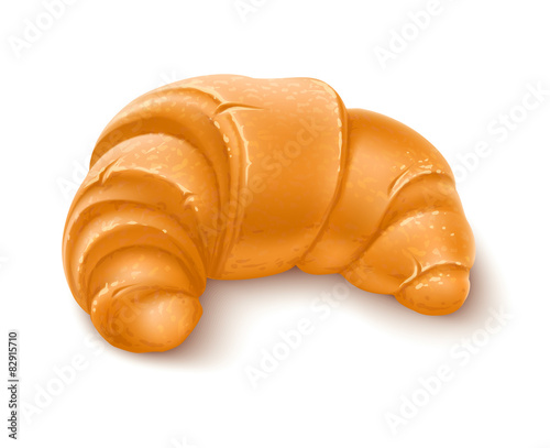 Crispy croissant for breakfast. Eps10 vector illustration.