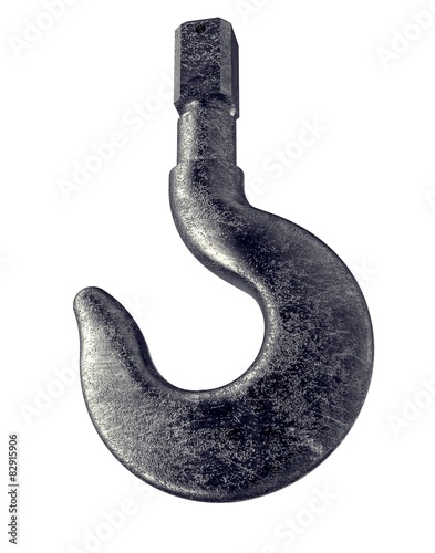 iron hook isolated on white