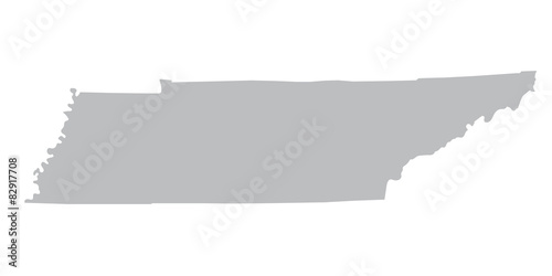 grey map of Tennessee