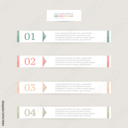 Infographics design template. Business concept with 4 options.