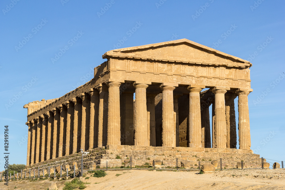 Temple of Concordia, Valley of Temples, Agrigento. Front view