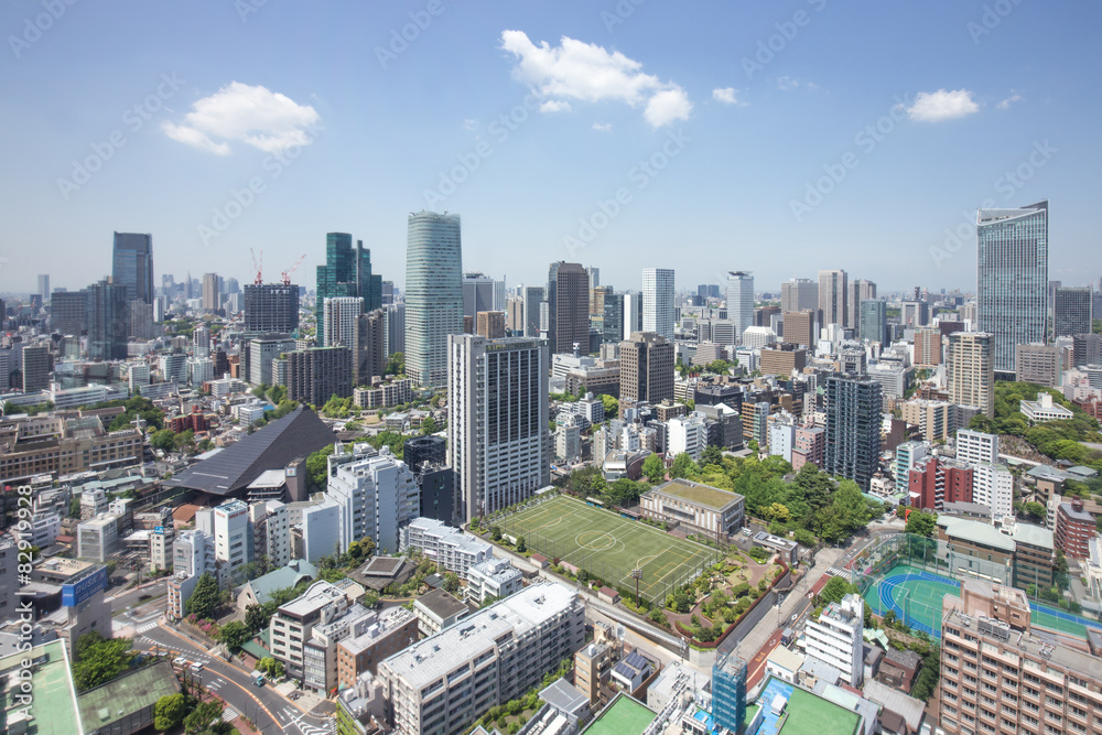 Obraz premium 東京タワーからの眺め(西側/六本木方面)