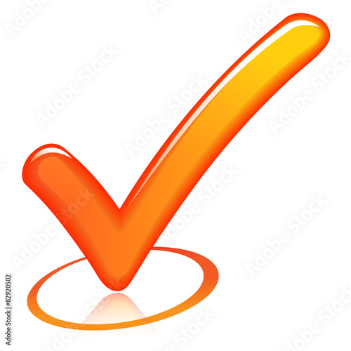 orange design check mark
