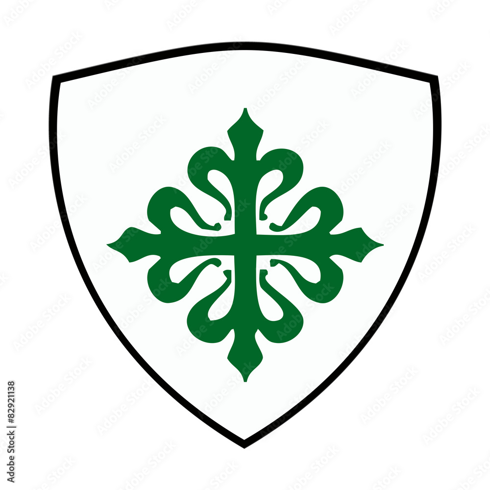 escudo de la orden militar de alcantara Stock Vector | Adobe Stock