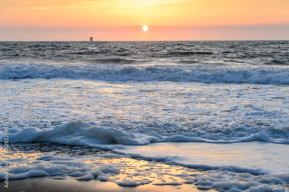 Sunset on the beach