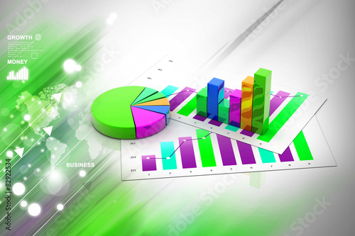 Business graph with chart