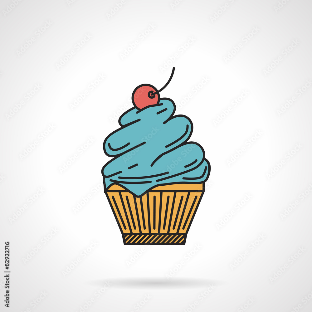 Cupcake flat vector icon Cupcake flat vector icon