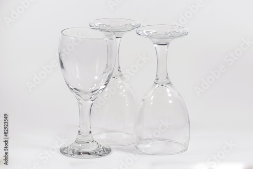  Empty wine glass. isolated on a white background