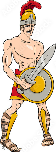 greek god ares cartoon illustration