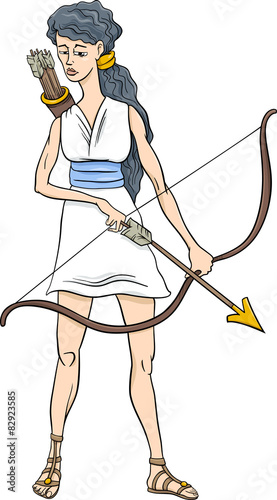 greek goddess artemis cartoon