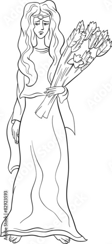 greek goddess demeter coloring page