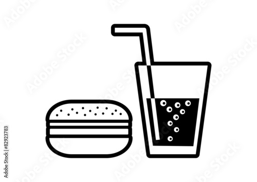 Hamburger icon on white background