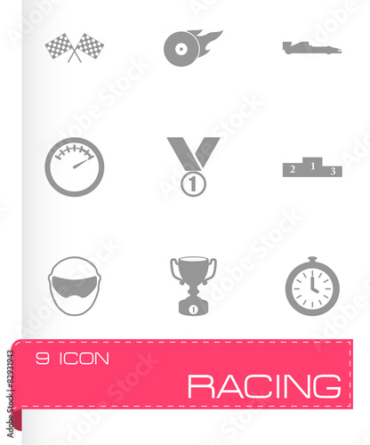 Wallpaper Mural Vector black racing icons set Torontodigital.ca
