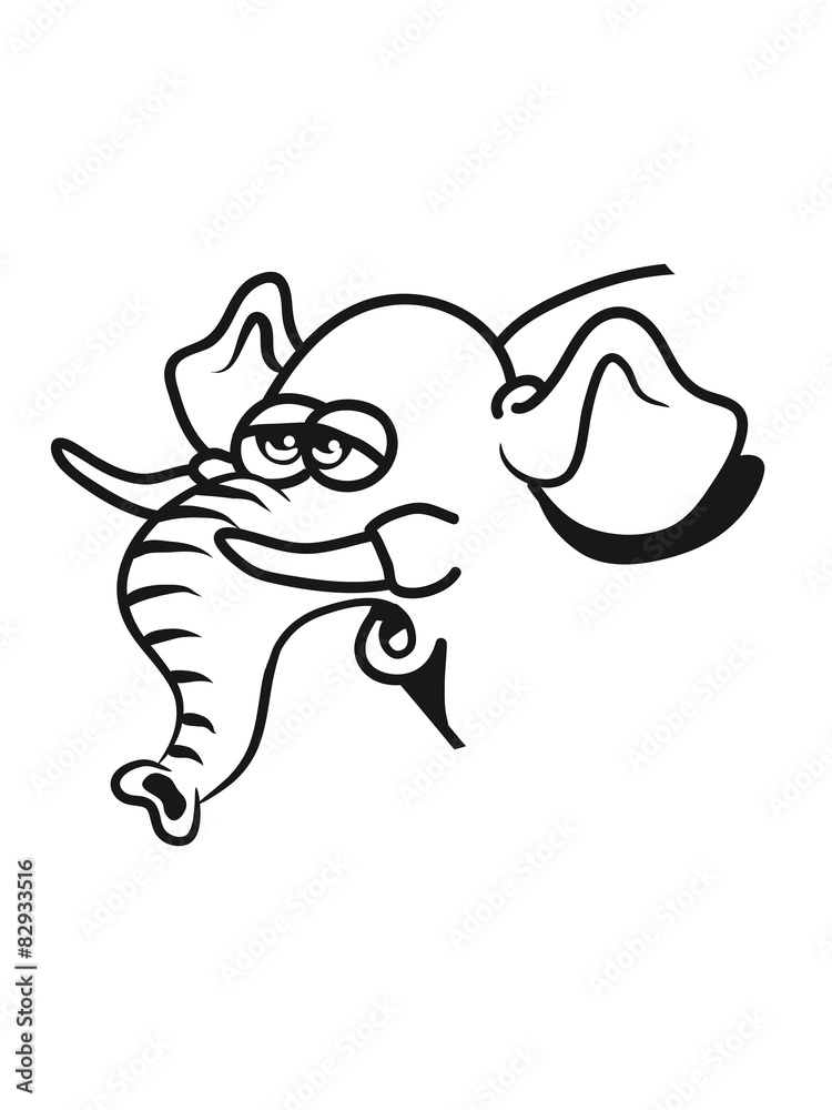 Obraz premium Elephant goofy funny comic