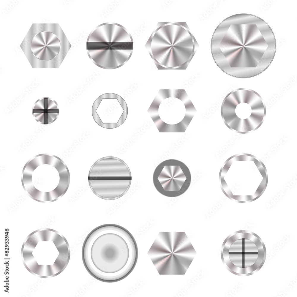 Screw heads Screw heads