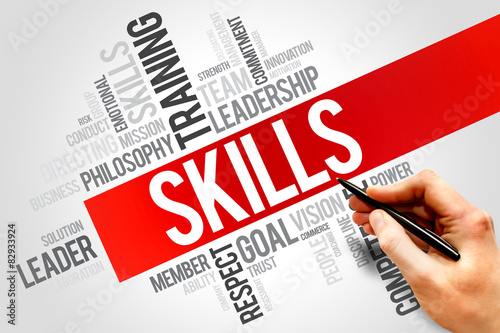 SKILLS word cloud, business concept