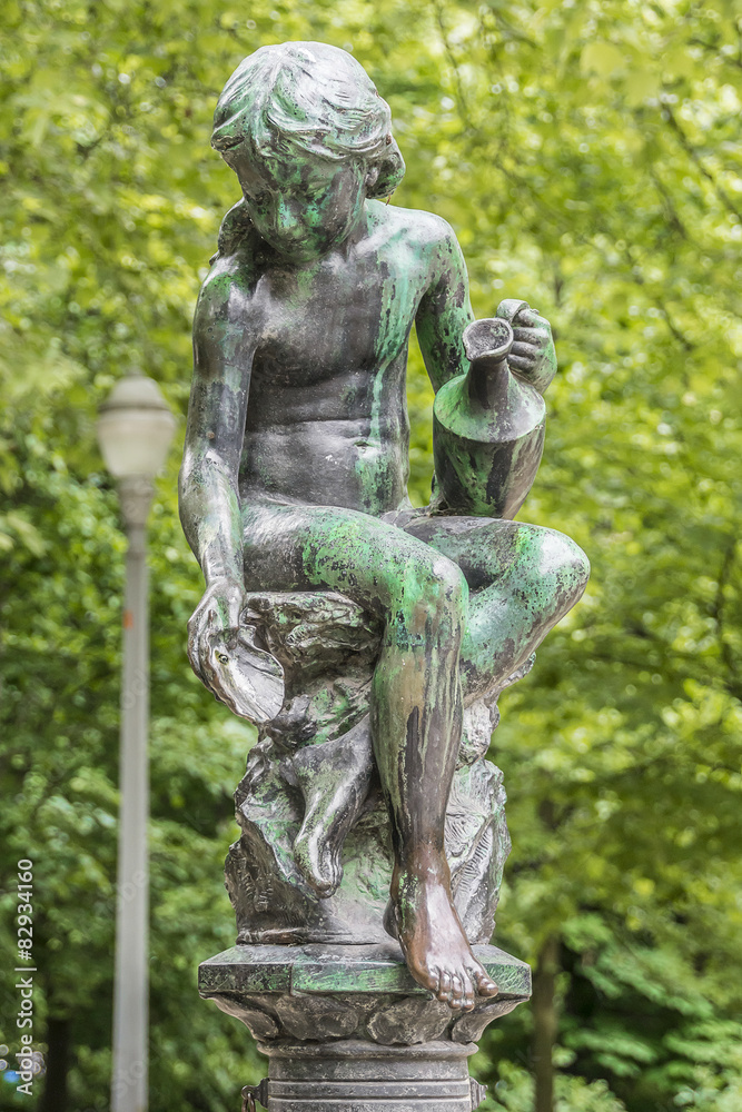 Sculpture in Parc de Bruxelles (Warandepark). Belgium.