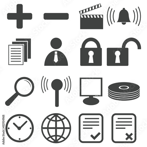 Simple black icon set 9