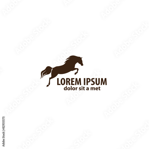 Horse  jumping emblem. 