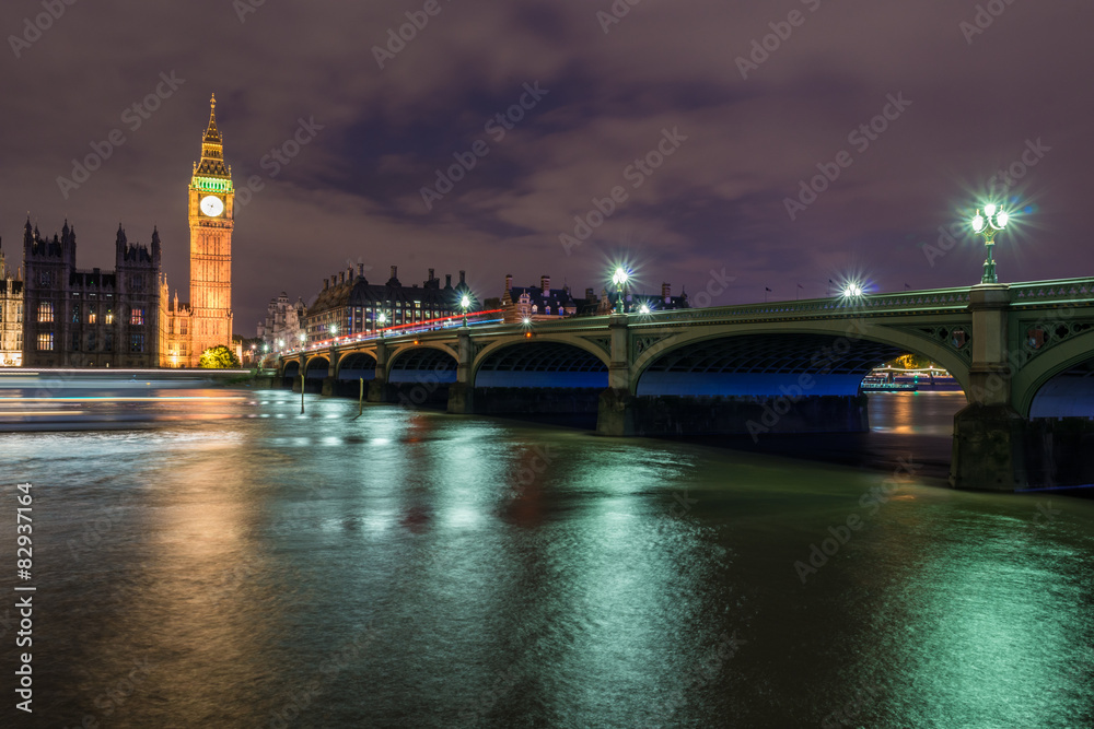 Fototapeta premium Big Ben at night, London, UK