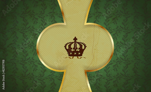 antique retro gold-framed label
