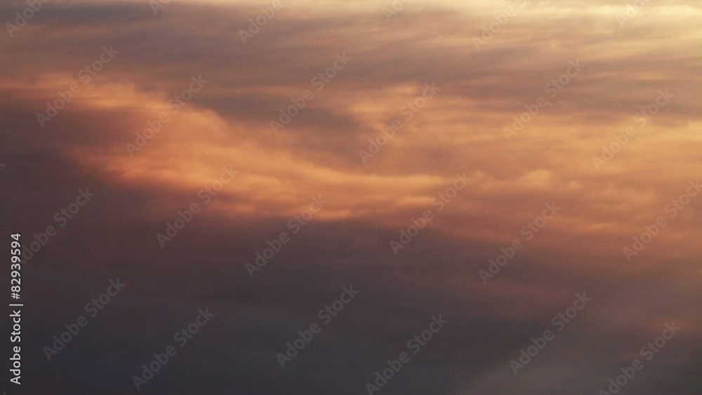 Video clouds photographed from an airplane. Sunset clouds. Video clouds photographed from an airplane. Sunset clouds.