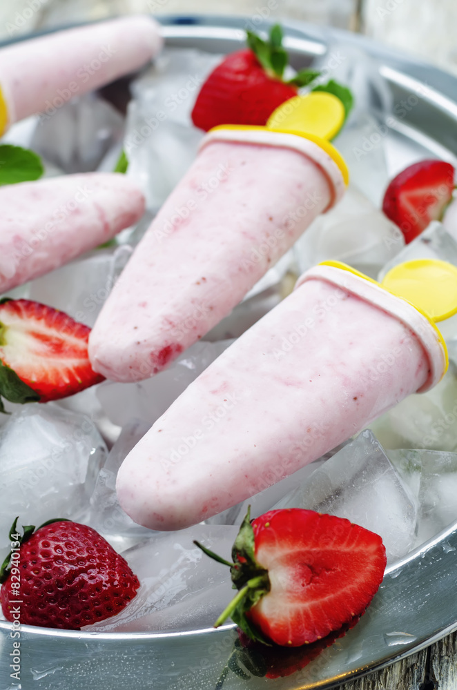 strawberry ice cream and strawberry strawberry ice cream and strawberry