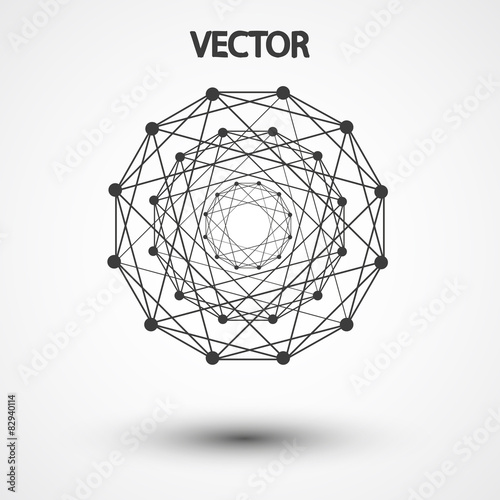 Wireframe polygonal elements eps10