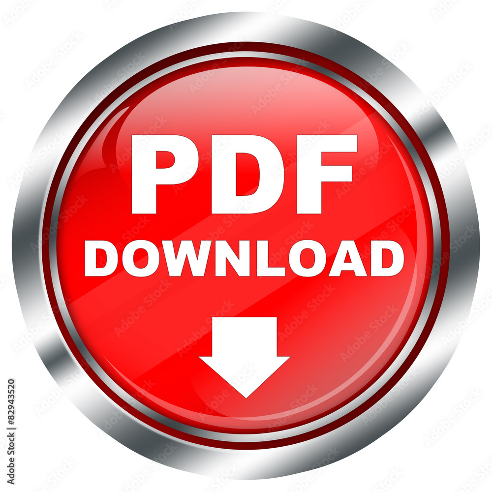 runder roter Web Button PDF Download mit Klick Pfeil runder roter Web Button PDF Download mit Klick Pfeil