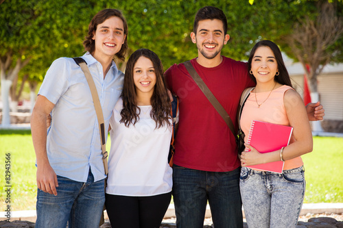 Group of friends hanging out