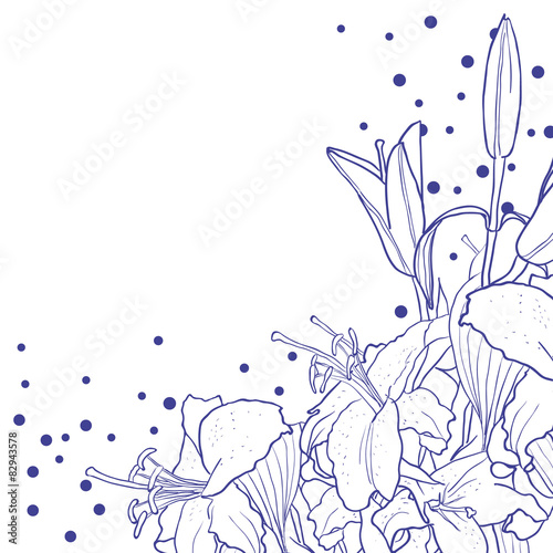 Romantic floral background for wedding, funeral, birthday, invit