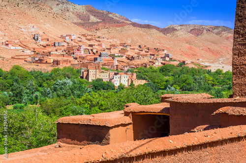 village houses in Ounila valley, Tamdaght, Morroco © ivoha