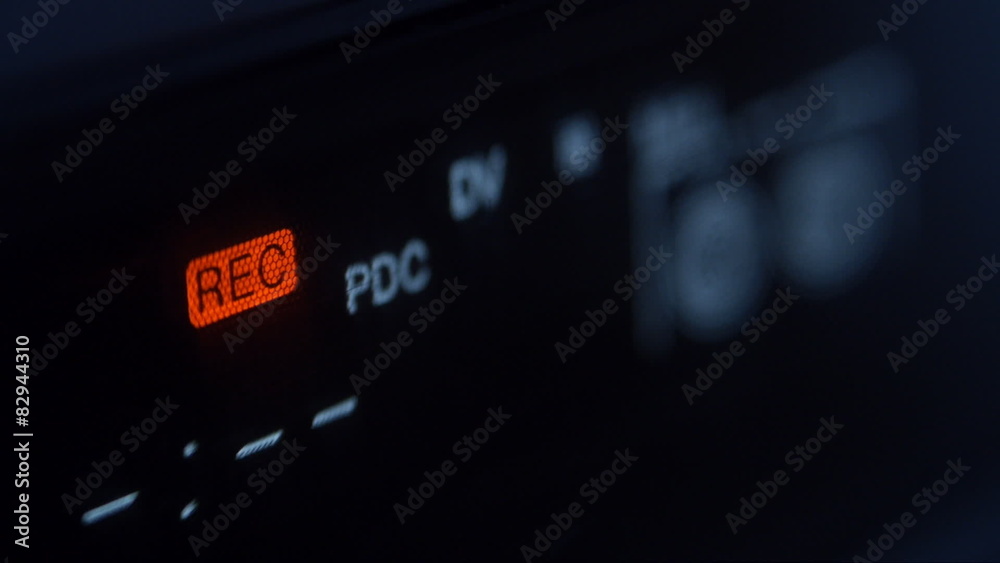 The level of the audio signal and a digital counter The level of the audio signal and a digital counter