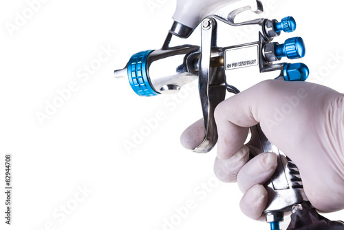 Industrial spray gun isolated on white