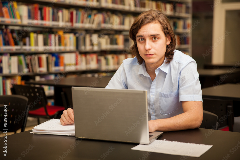 College student using a laptop College student using a laptop
