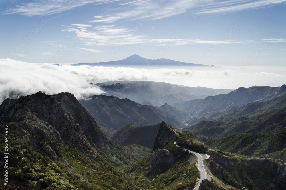 Montañas de Agando en La Gomera (Islas Canarias)