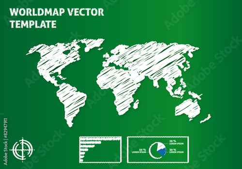 Worldmap Vector Template Illustration