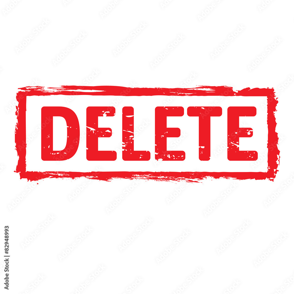 Red vector grunge stamp DELETE Stock Vector Adobe Stock