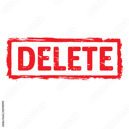 Red vector grunge stamp DELETE