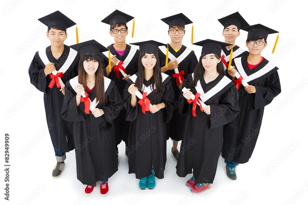 Group Of asian Students Celebrating Graduation Group Of asian Students Celebrating Graduation