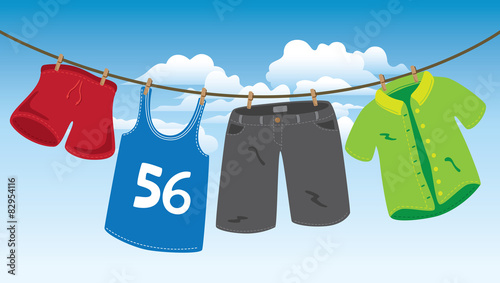 clothes on washing line