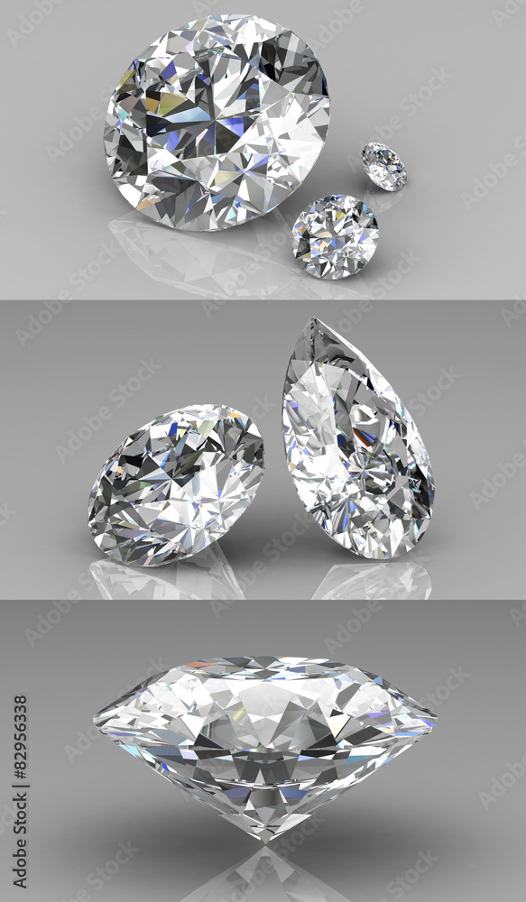 diamond set (high resolution 3D image) diamond set (high resolution 3D image)