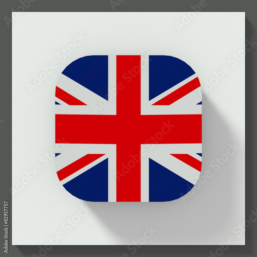 United Kingdom flag square button