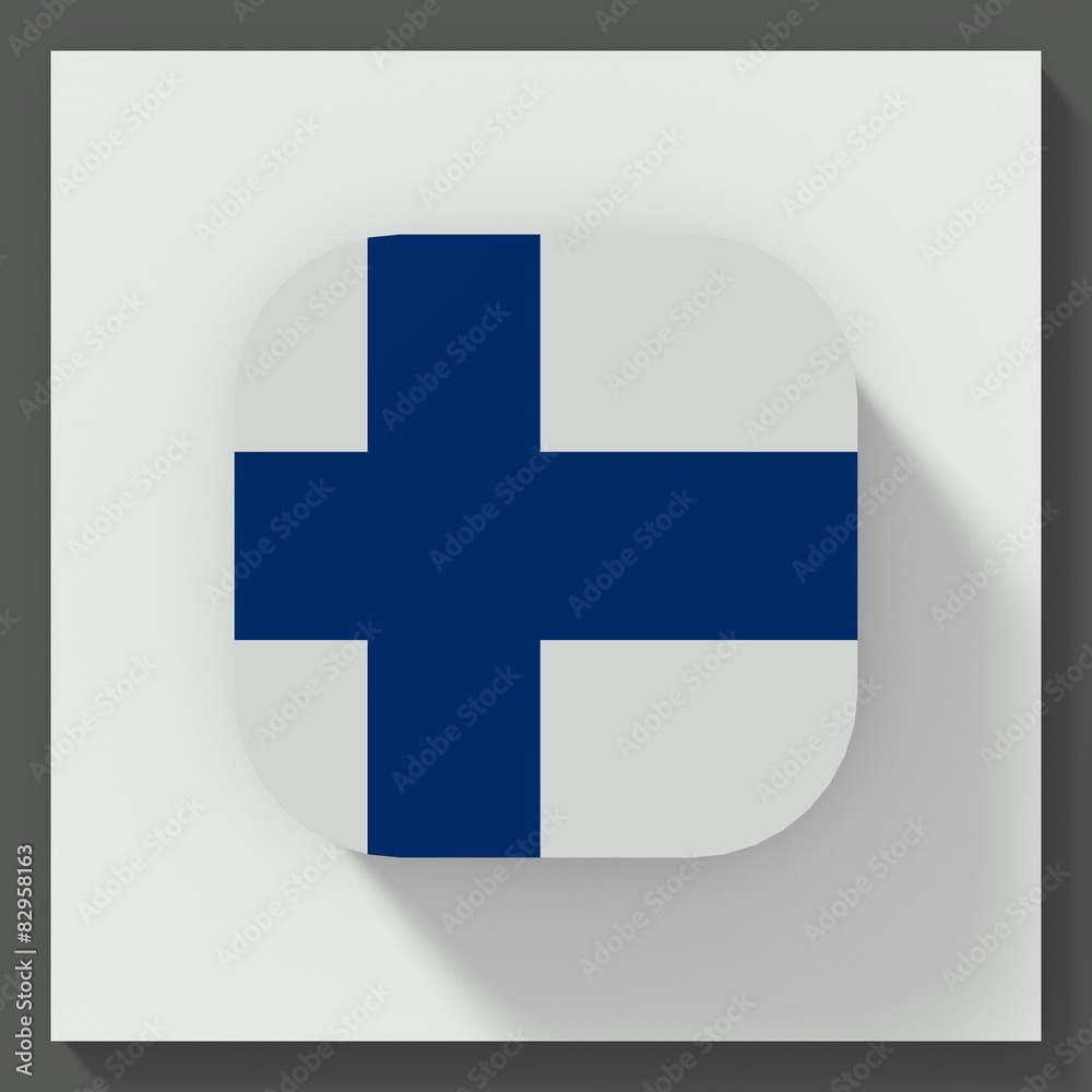 Finland flag square button Finland flag square button