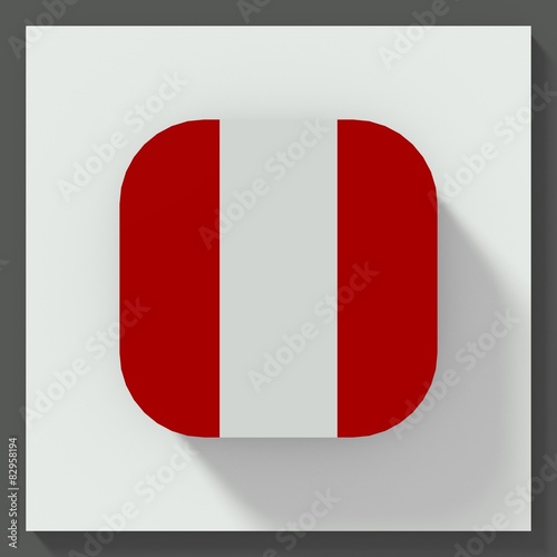 Free Download Peru flag square button - GFXLoad