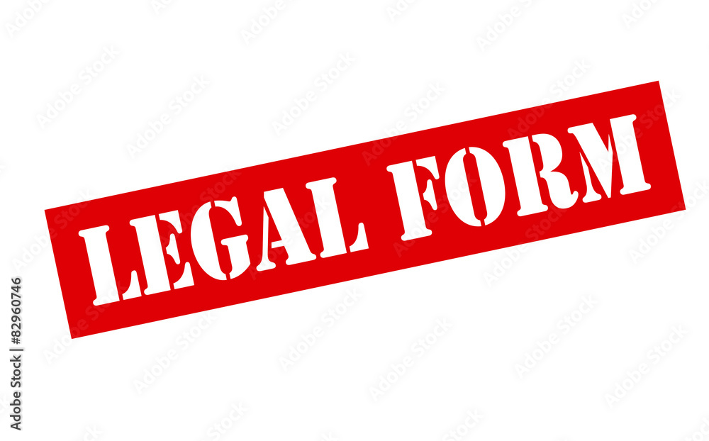 Fototapeta premium Rubber stamp with text legal form inside, vector illustration