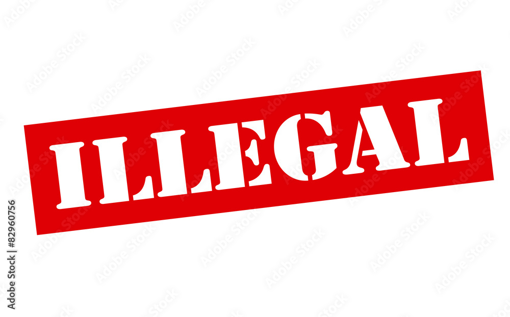 Rubber stamp with word illegal inside, vector illustration Rubber stamp with word illegal inside, vector illustration