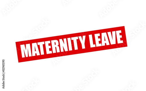Stamp with text maternity leave inside, vector illustration